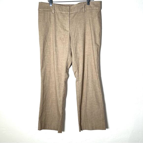 Loft tan straight leg signature trouser business casual dress pants size 10 B183 - Picture 1 of 5